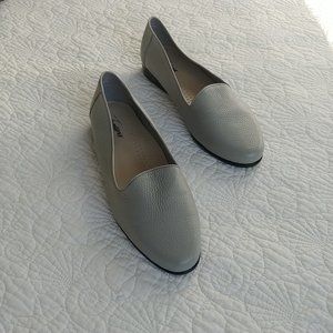 Grey Leather Loafers Size 9.5WW